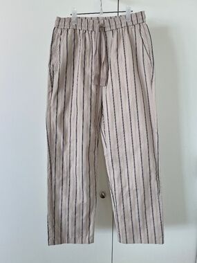 Tombolo Easy-Going Pants (Beige Jacquard Stripe)